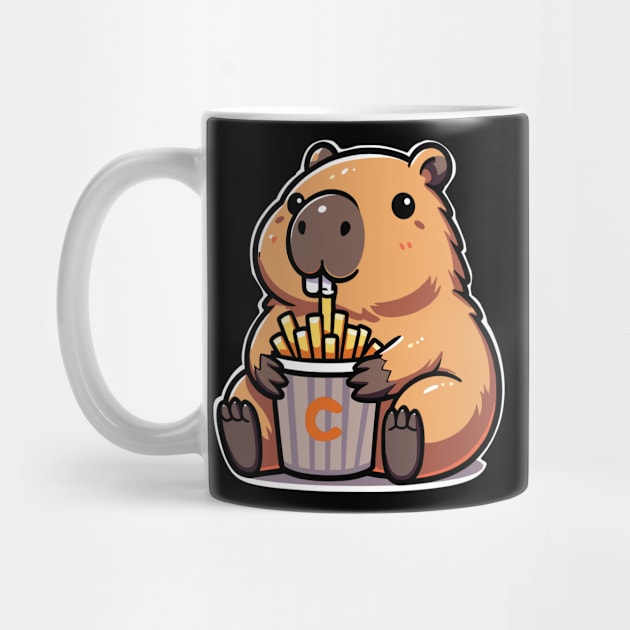 Baby Capy Cute Capybara French Fries by MunMun